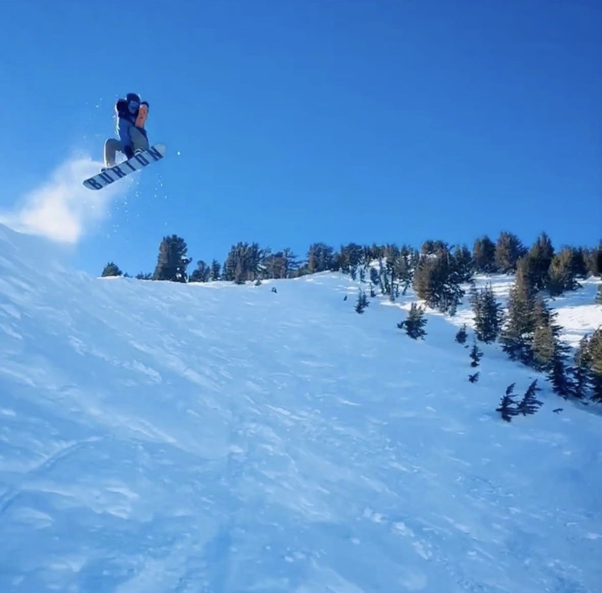Snowboarding jump